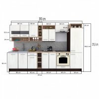 Bucatarie COSSY NEW 310 A1 Wenge / Decor K004